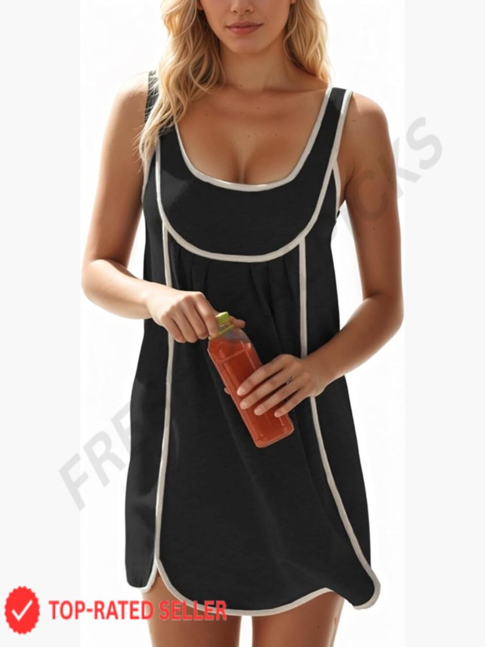 Sleeveless Athletic Mini Dress Casual Fit Workout Tennis Practice Summer